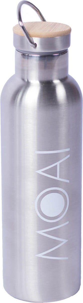 MOAI - Geïsoleerde Waterfles - RVS - 750ml - Voor warm en koud drinken