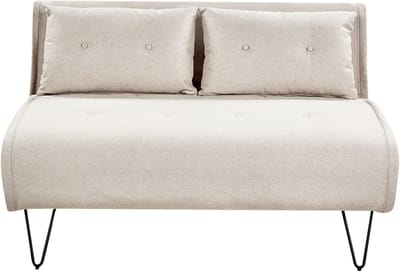 VESTFOLD - Slaapbank - Lichtbeige - Polyester