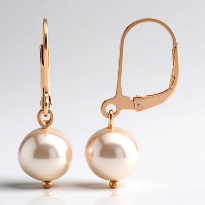 Cavill - Oorbellen 925 Sterling Zilver Roségoud Verguld - 8mm Paarse Ming Parels - Elegante Fancy Slijpsel - Comfortabele Oorhaken - Luxe Sieraden