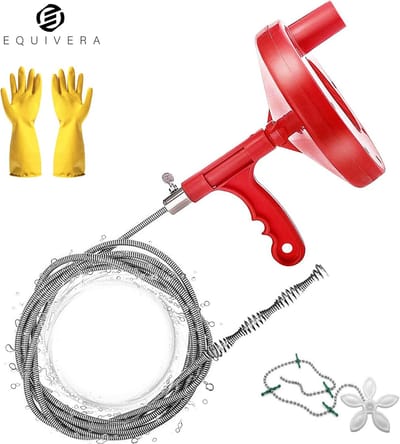Equivera Ontstoppingsveer - Afvoer ontstopper - Gootsteenontstopper - Rioolontstopper - Toilet ontstopper - Wc ontstopper - Rioolveer