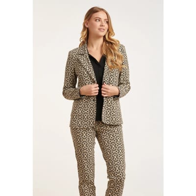 Smashed Lemon 24723 grafische bloem motief travel kwaliteit blazer |
