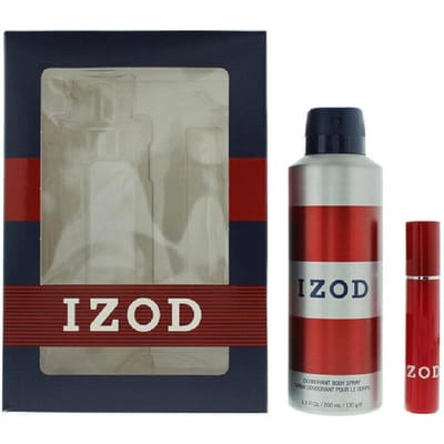 Ensemble Izod: Rouge, Spray Parfumé, Pour Homme, 200 ml + Rouge, Eau De Toilette, Pour Homme, 15 ml