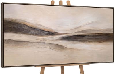 Canvas schilderij handgeschilderd trail of wind abstract – YS-Art Gallery – Luxe wanddecoratie voor woonkamer – Modern schilderij voor slaapkamer en hal