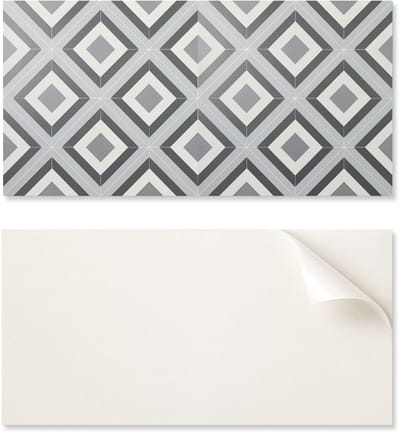 Zelfklevend PVC-eetkamerpaneel met afbeelding van een geometrisch ruitpatroon, 100x50 cm