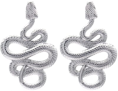 Oorbellen Slang – Edelstaal – 4.5x3cm – Zilverkleurig