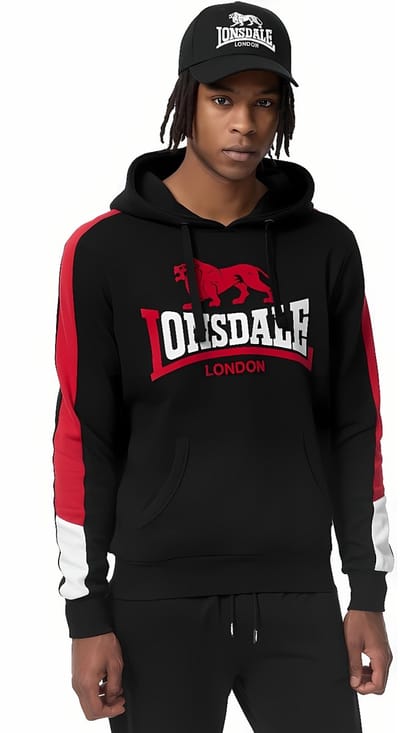 Lonsdale-hoodie met lange mouwen, normale pasvorm