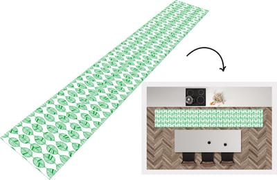 Keukenloper - Loper keuken - Patroon - Blad - Groen - 300x50 cm - Keukenloper vinyl