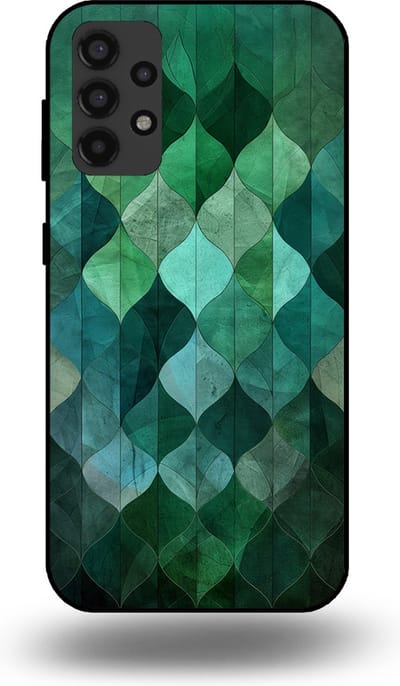 Smartphonica Telefoonhoesje geschikt voor Samsung Galaxy A32 4G met groene bladeren opdruk - TPU backcover case green leaf design - Groen geschikt voor Samsung Galaxy A32 4G