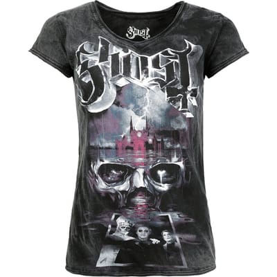 Ghost T-shirt - Emeritus - S tot XXL - voor Vrouwen - antraciet