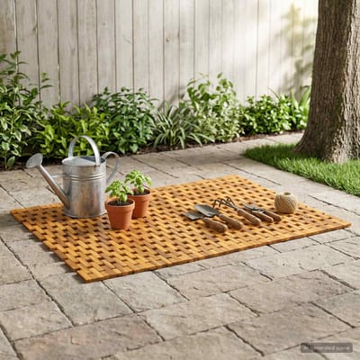 vidaXL - Badmatten - Naturel - 85 - x - 120 - cm - Massief - Acacia - Hout