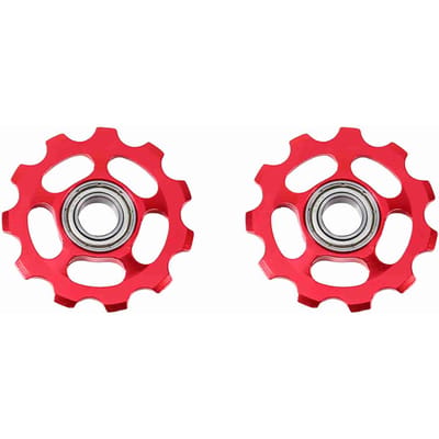 Poulie de dérailleur arrière de roue jockey CNC en alliage d'aluminium 11T 2 pièces pour vélo Pink