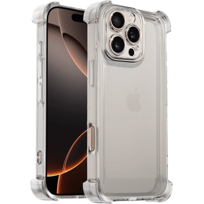 Ceezs TPU Shock case met camerabescherming geschikt voor Iphone 16 Pro Max (Transparant) - Telefoon hoesje - Mobiel hoesje