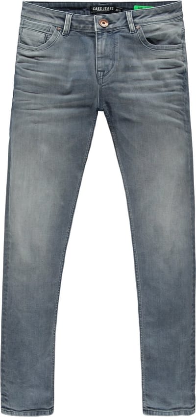 Cars blauwe heren jeans   Stonewash wassing   Slim Fit   5-Pocket zakken   Knoop- en ritssluiting   Regular waist Blauw 33/38