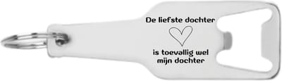 Akyol - de liefste dochter is toevallig wel mijn dochter flesopener - Dochter - liefste dochter - leuk kado voor je dochter om te geven - 105 x 25mm