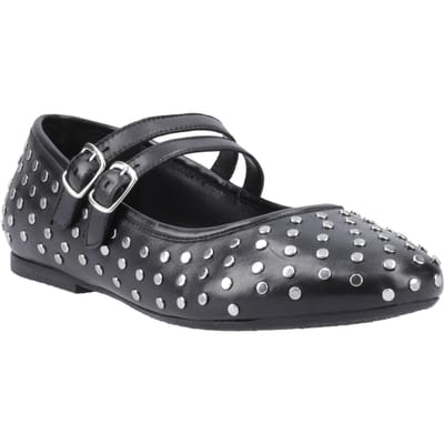 Hush Puppies Nixie Dames Schoenen Van Zwart Leer