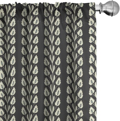 ABAKUHAUS Panelgordijnen – Geometrisch, 2x75x175 cm – Zwart/Wit