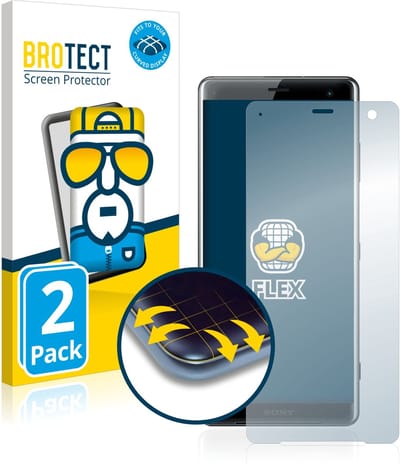 BROTECT - Screenprotector voor Sony Xperia XZ3 - Folie Beschermfolie transparant volledig dekking - 2 Stuks