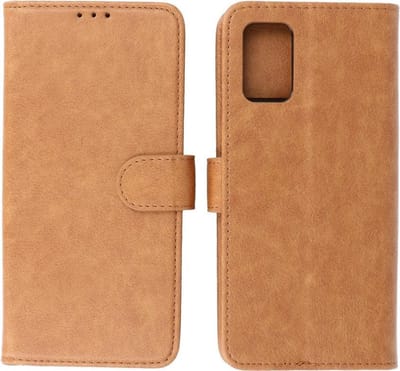 Hoesje Geschikt voor Samsung Galaxy A02s - Book Case Telefoonhoesje - Kaarthouder Portemonnee Hoesje - Wallet Cases - Bruin