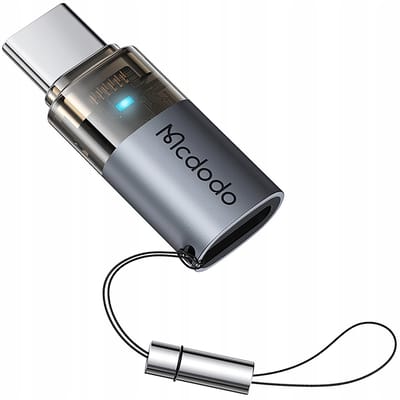 Adapter voor Data en Opladen Lightning - USB-C McDodo OT-7610, Zwart