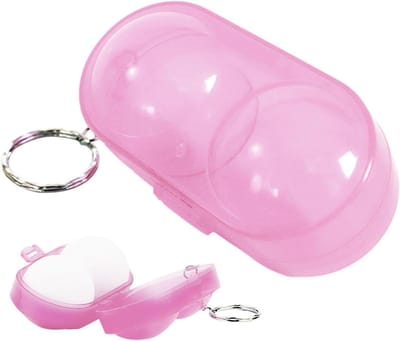 Tafeltennis Ballenhouder - Pingpong Opslag - Ballen Beschermen - Transparant Design Sleutelhanger - Voor Twee Ballen - Roze