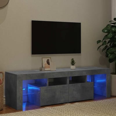 vidaXL - Tv-meubel - met - LED-verlichting - 140x36,5x40 - cm - betongrijs