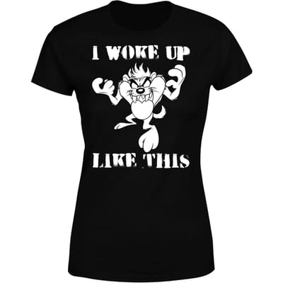 Looney Tunes Taz I Woke Up Like This Dames T-shirt - Zwart - L