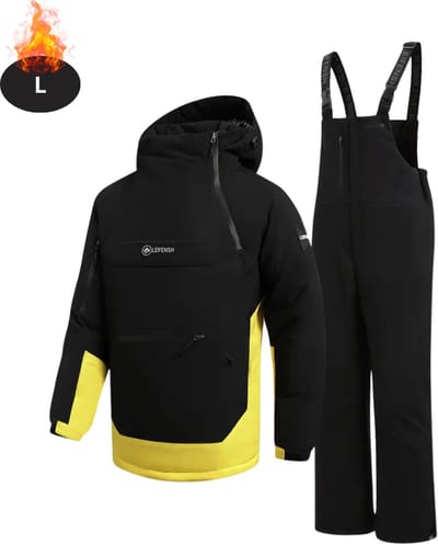 Bovista Skipak - SkiBroek - Skijas - Ski Suit - Wintersport - Heren - 2-Delig - Zwart - Maat L