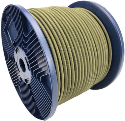 4mm Elastisch Touw - Camo groen - 100 meter op rol