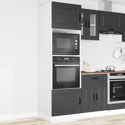 vidaXL - Ovenkasten - 2 - st - Kalmar - bewerkt - hout - zwart