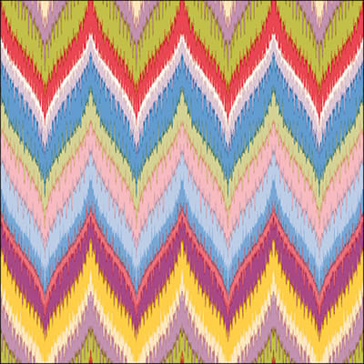 Ambiente servetten gekleurd zig zag papier 33 x 33 cm 1 pakje van 20 servetten