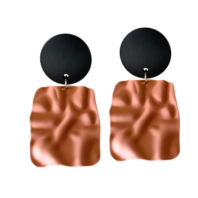Clip oorbellen -Zwart -Satijn -oudroze- goudkleurig- geen gaatje- Charme Bijoux