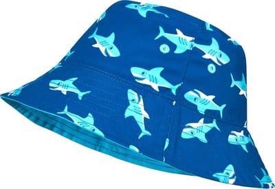 Zonnehoed Jongens - Vissershoedje - Zon Bescherming - UV Bescherming - 28x19x1 cm - Blauw