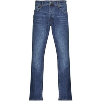 Jack & Jones blauwe heren jeans   Stonewash wassing   Tapered fit   5-Pocket zakken   Knoop- en ritssluiting   Regular waist Blauw 32/34