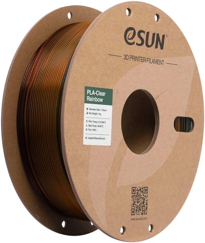 eSun PLA-Clear Rainbow Doorschijnend oranje grijs / Transculant orange grey 1 kg - 1.75mm - 3D printer filament