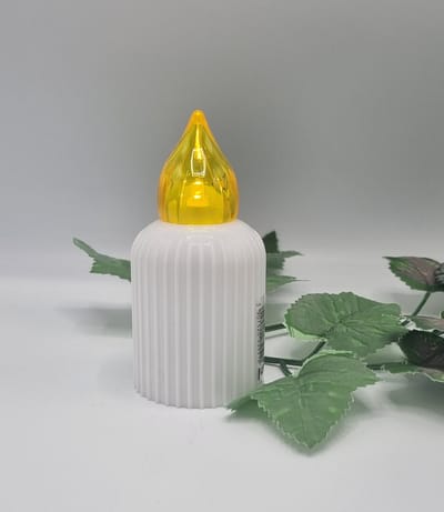 Led kaars - Altus 2 - Geel (Warm Wit) - 90 branddagen - Inclusief batterijen - Flikkerend vlam - Grafkaars - Herdenkingslicht