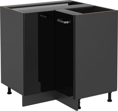 Vicco R-Line Hoekkast – 75.6 cm zonder werkblad Zwart hoogglans