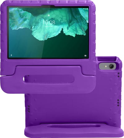 Hoes - Geschikt voor Lenovo Tab P11 - Kinderhoes Shockproof Bumper - Kidsproof Case - Tablet Hoesje - Kinder Hoes Cover - Paars