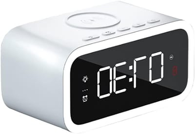 Draadloze Oplaadbare Alarmklok met Radio en USB-oplader, DC 5V/2A, Ideaal voor Slaapkamer en Bureau