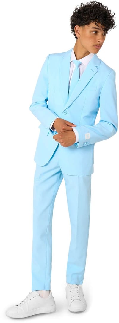 OppoSuits Cool Blue - Jongens Pak - Carnavalskleding - Feest - Maat: 134/140