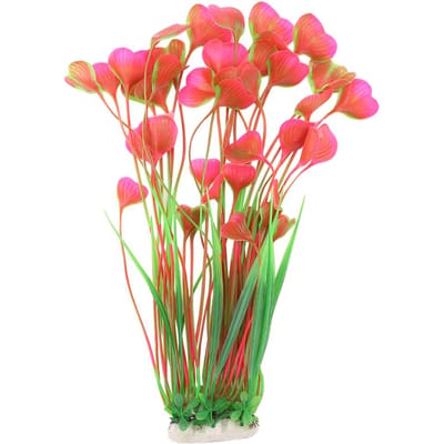 Plastic Levendige Kunstmatige Waterplant Ornament voor Aquarium Onderwater Vissenkom Tuin Roze Pink red