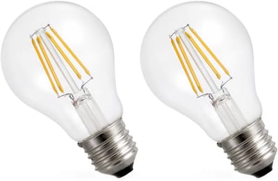 Spectrum LED Lamp A60 E27 - 8.5W - 230V - 1200 Lumen - 4000K Neutraal Wit - Ø60mm - Voor Plafondlamp, Tafellamp of Vloerlamp - 2 stuks