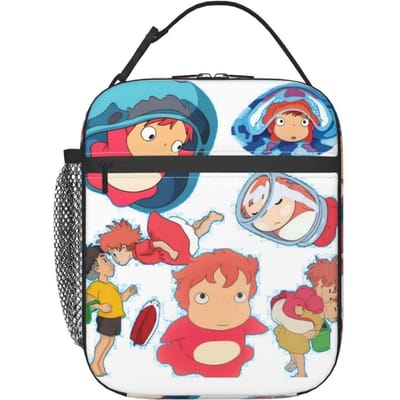 Ponyo Geïsoleerde Lunchtas voor Vrouwen Kinderen Draagbare Voedseldozen Thermische Lunchbox Tote One Size