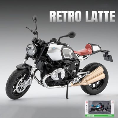 1:9 R Nine T Legering Cruise Sport Motorfiets Model Diecast Metaal Speelgoed Klassiek Straatrace Motorfiets Model Geluid Licht Kinderen Cadeau