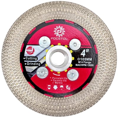 Diamant doorslijpschijf 105 mm voor porselein, keramiek, marmer en graniet