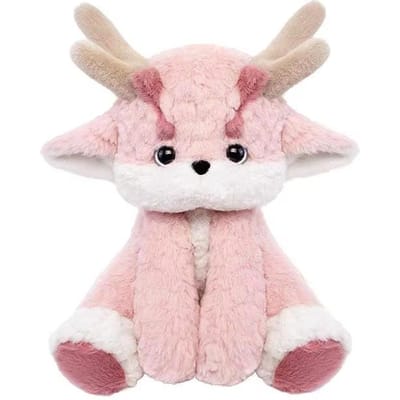 35cm Creatieve Cartoon Roze Draak Pop Zachte Knuffeldieren Pluche Koppel Pluche Speelgoed Pop Pop voor Meisjes en Jongens Verjaardagscadeaus roze