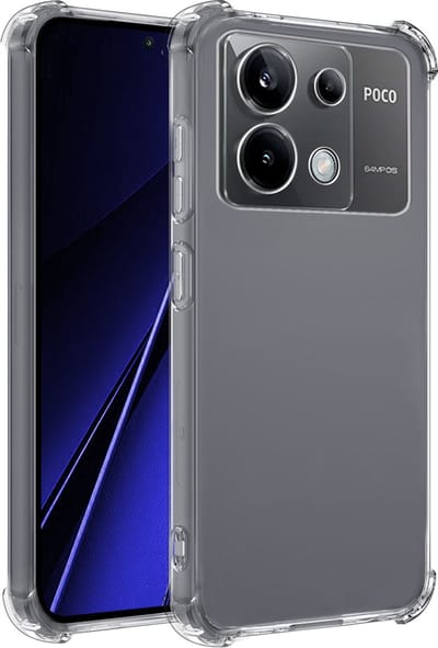 Hoesje - Geschikt voor Xiaomi Poco X6 5G - Sterk & Shockproof - Siliconen Shock Case - Hoes Cover - Telefoonhoes - Transparant