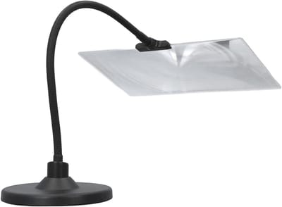 Lees vergrootglas met 4x handsfree standaard, flexibele zwanenhalsvergrootglas voor slechtziende senioren, repareren, knutselen - vergroting van grote pagina's