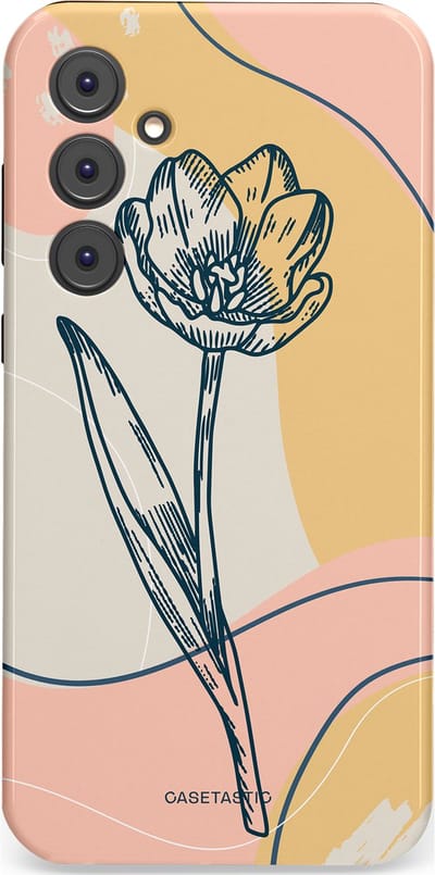 Casetastic Hoesje Geschikt voor Samsung A35 - Stijlvolle Beschermende Duo-layer Case - Lente tulp