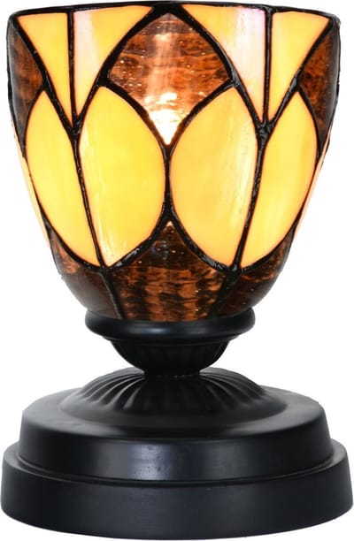Tiffany lage tafellamp zwart met Parabola Small - Art Deco Trade