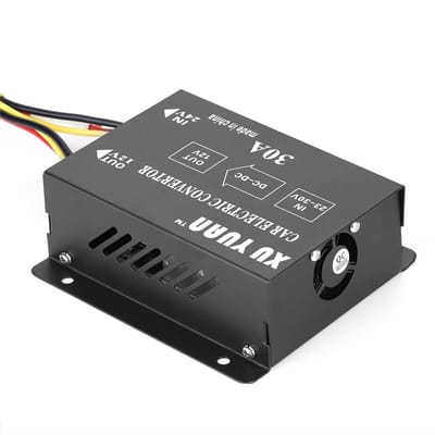 Allecto - Auto converter 24V naar 12V - Stroomomvormer 30A - Compact formaat - Spanningsreductor voor auto - Geschikt voor 12V-apparaten - 360W ver...